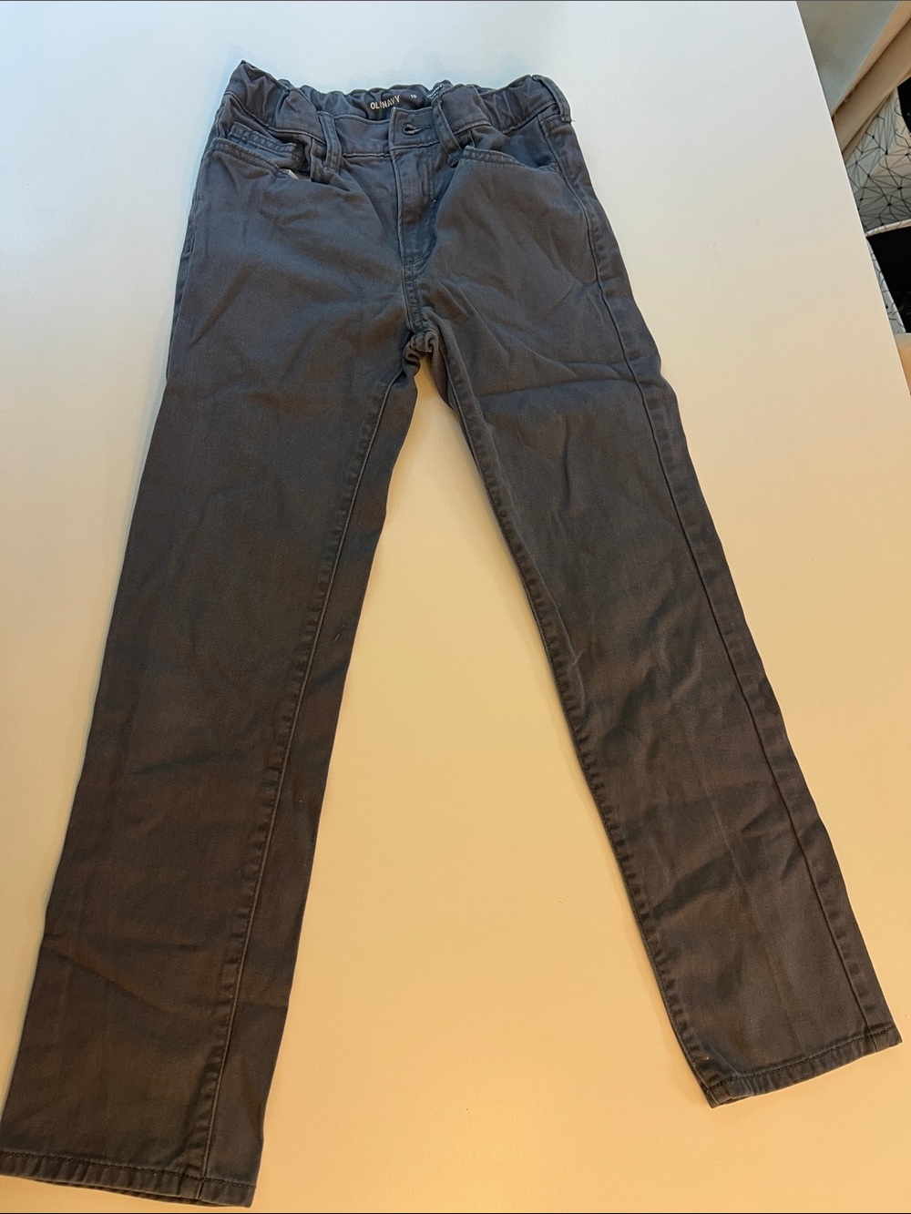 Old Navy Boys Gray Straight-Leg Jeans